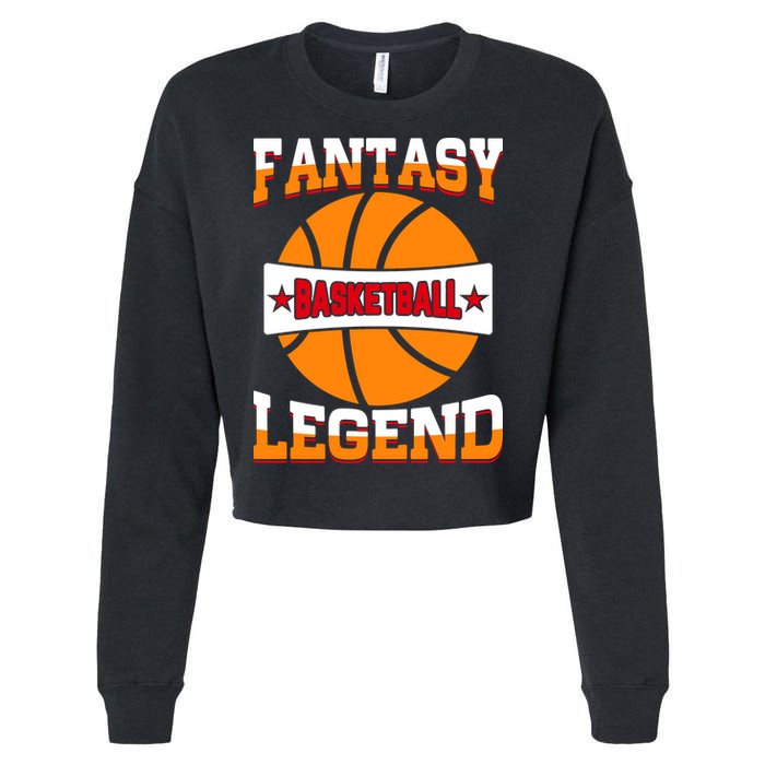 Funny Fantasy Basketball Legend For Bball Fan Cropped Pullover Crew