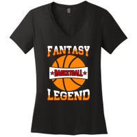 Funny Fantasy Basketball Legend For Bball Fan Women's V-Neck T-Shirt