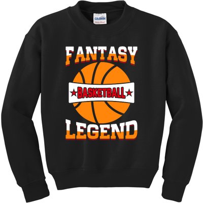 Funny Fantasy Basketball Legend For Bball Fan Kids Sweatshirt