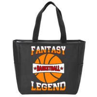 Funny Fantasy Basketball Legend For Bball Fan Zip Tote Bag