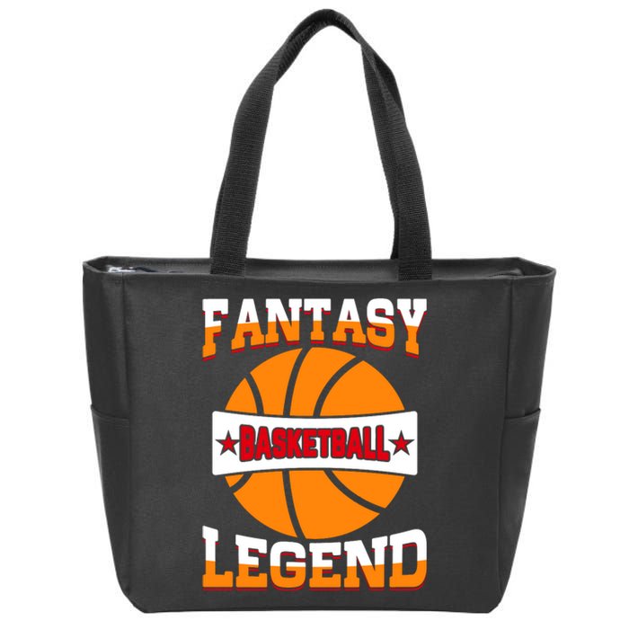 Funny Fantasy Basketball Legend For Bball Fan Zip Tote Bag