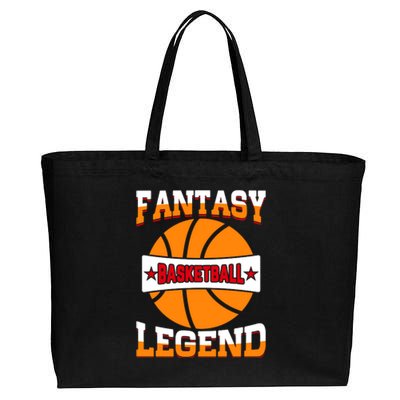 Funny Fantasy Basketball Legend For Bball Fan Cotton Canvas Jumbo Tote