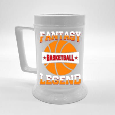 Funny Fantasy Basketball Legend For Bball Fan Beer Stein