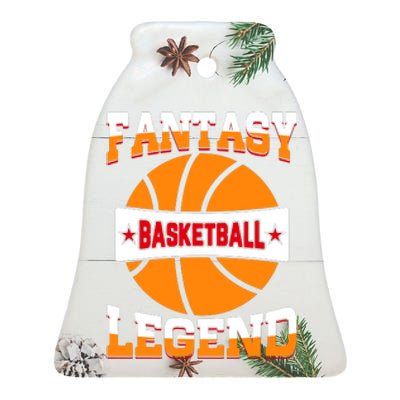 Funny Fantasy Basketball Legend For Bball Fan Ceramic Bell Ornament