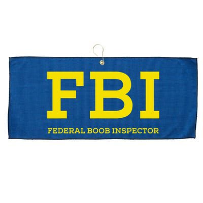 FBI Federal Boob Inspector Funny Saying Large Microfiber Waffle Golf Towel