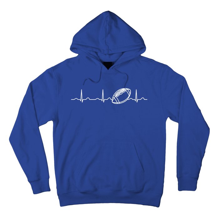 Funny Football Ball Heartbeat Fan Cool Gift Hoodie