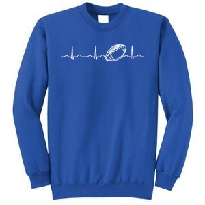 Funny Football Ball Heartbeat Fan Cool Gift Sweatshirt