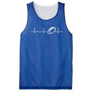 Funny Football Ball Heartbeat Fan Cool Gift Mesh Reversible Basketball Jersey Tank