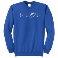 Funny Football Ball Heartbeat Fan Cool Gift Tall Sweatshirt