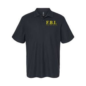 FBI Federal Boob Inspector Funny Saying Father Joke Softstyle Adult Sport Polo