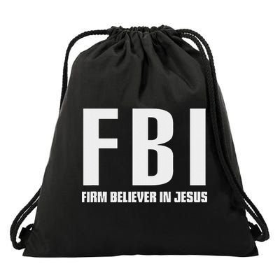 Fbi Firm Believer In Jesus Drawstring Bag