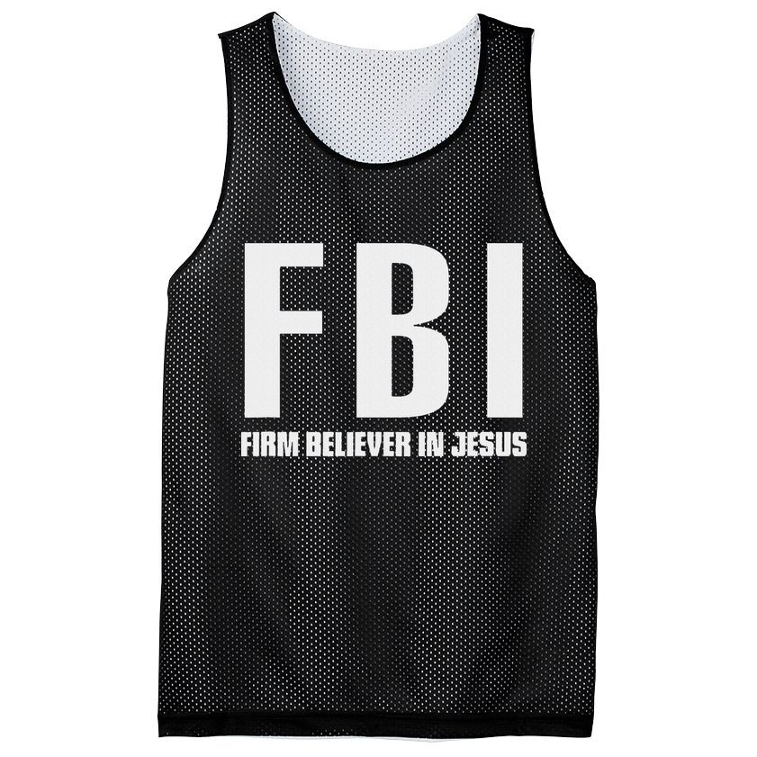 Fbi Firm Believer In Jesus Mesh Reversible Basketball Jersey Tank