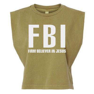 Fbi Firm Believer In Jesus Garment-Dyed Women's Muscle Tee