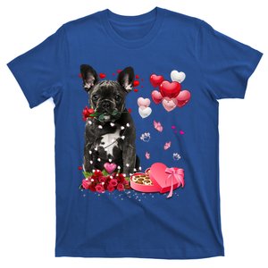 Funny French Bulldog Rose Heart Happy Valentine Day Dog Mom Meaningful Gift T-Shirt