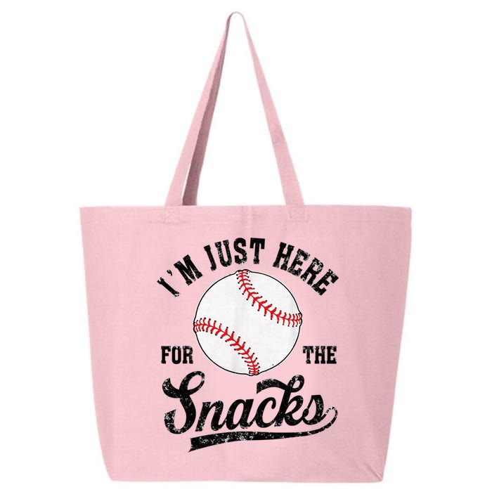 Funny Fantasy Baseball League I’m Just Here For The Snacks 25L Jumbo Tote