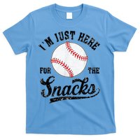 Funny Fantasy Baseball League I’m Just Here For The Snacks T-Shirt
