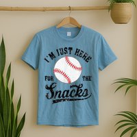 Funny Fantasy Baseball League I’m Just Here For The Snacks T-Shirt