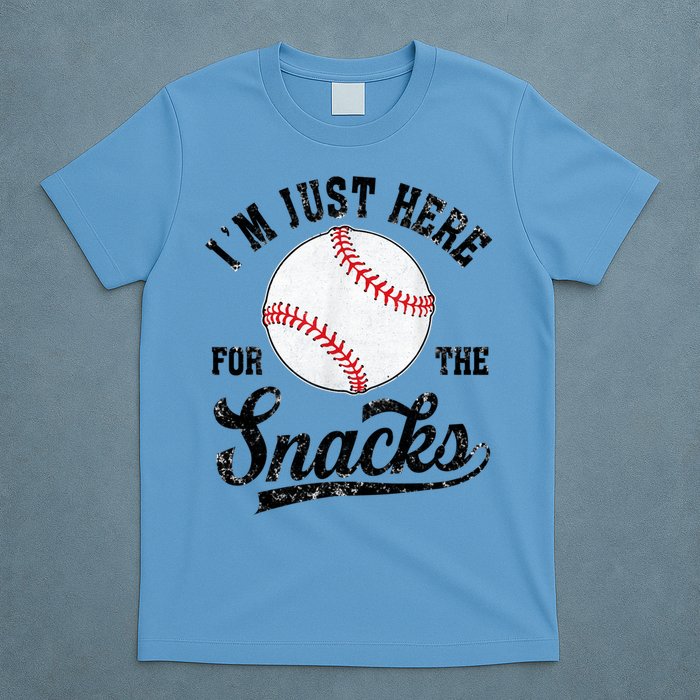 Funny Fantasy Baseball League I’m Just Here For The Snacks T-Shirt