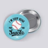 Funny Fantasy Baseball League I’m Just Here For The Snacks Button