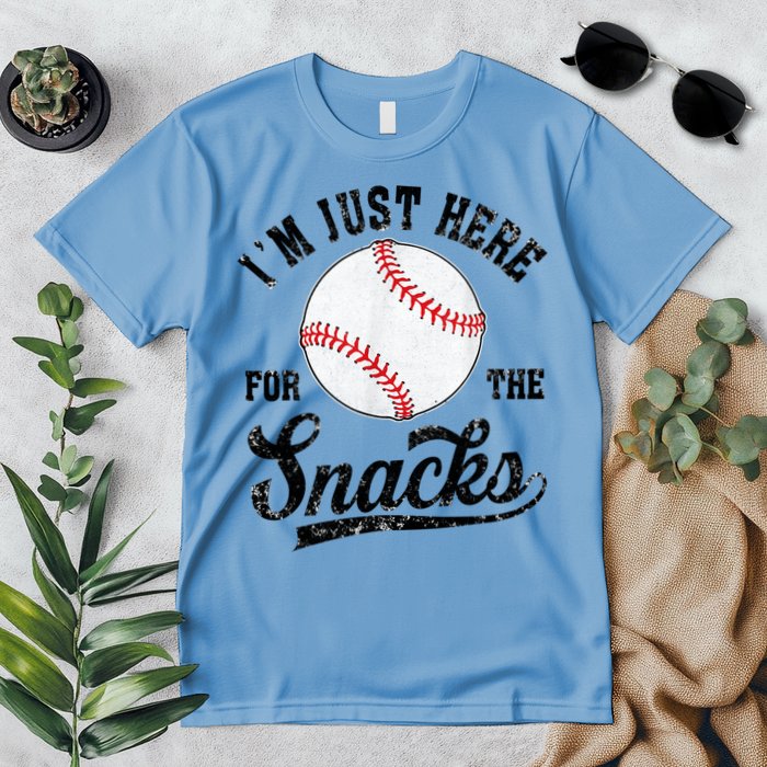Funny Fantasy Baseball League I’m Just Here For The Snacks Premium T-Shirt