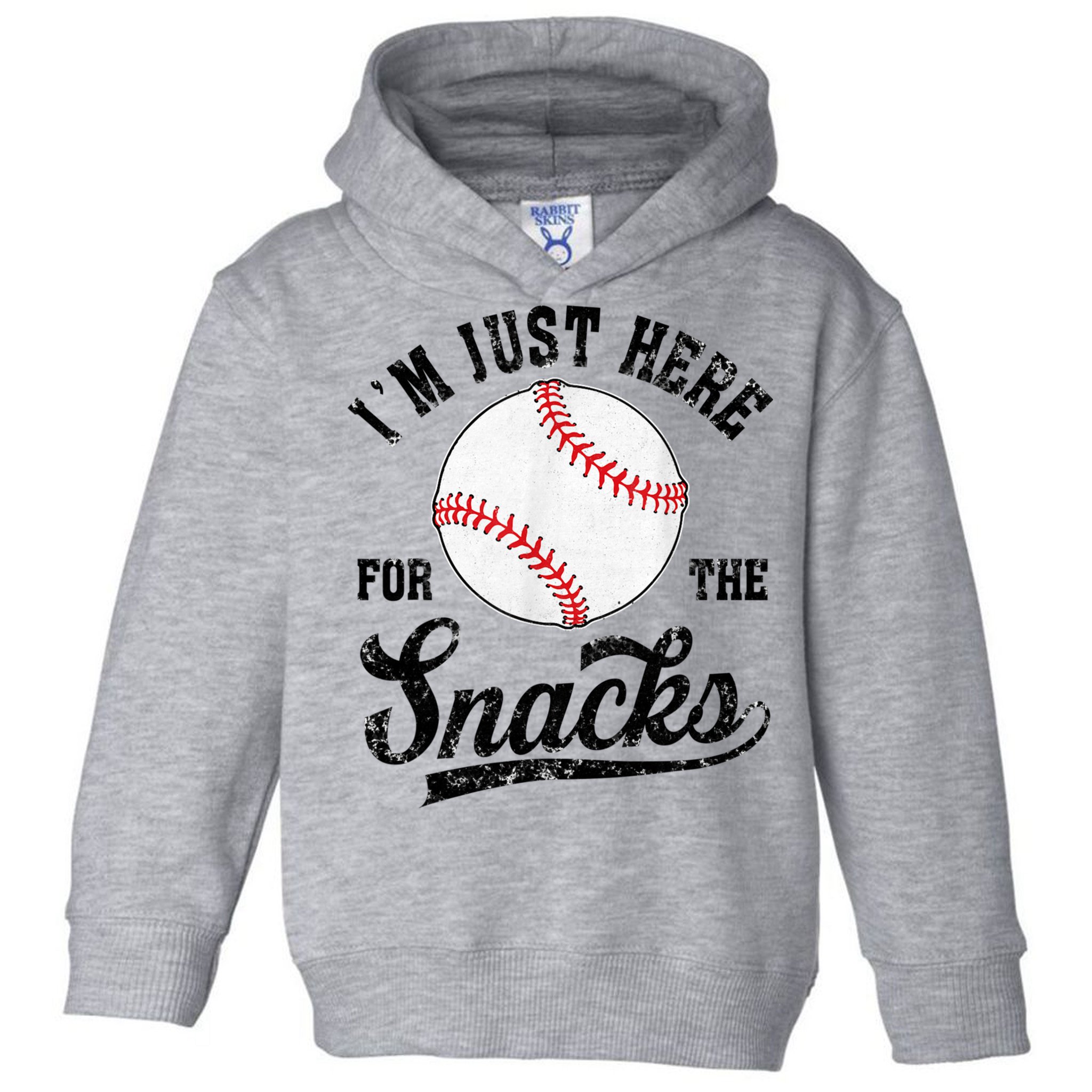 Funny Fantasy Baseball League I’m Just Here For The Snacks Toddler Hoodie