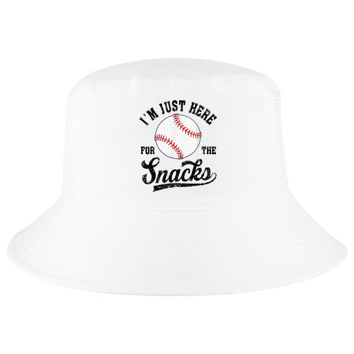 Funny Fantasy Baseball League I’m Just Here For The Snacks Cool Comfort Performance Bucket Hat