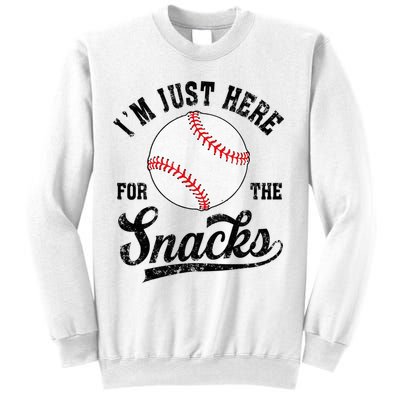 Funny Fantasy Baseball League I’m Just Here For The Snacks Sweatshirt