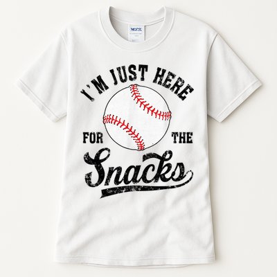 Funny Fantasy Baseball League I’m Just Here For The Snacks Tall T-Shirt