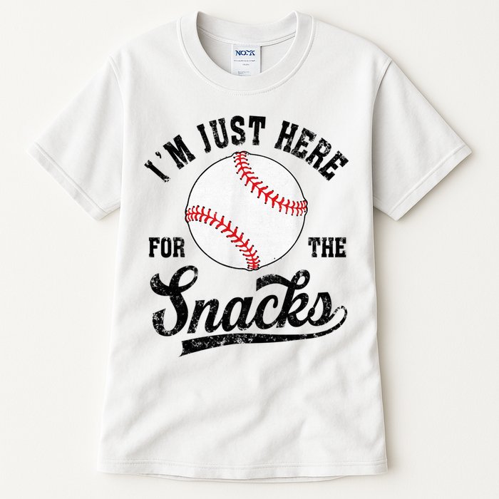Funny Fantasy Baseball League I’m Just Here For The Snacks Tall T-Shirt