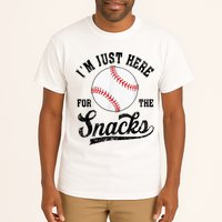 Funny Fantasy Baseball League I’m Just Here For The Snacks Tall T-Shirt