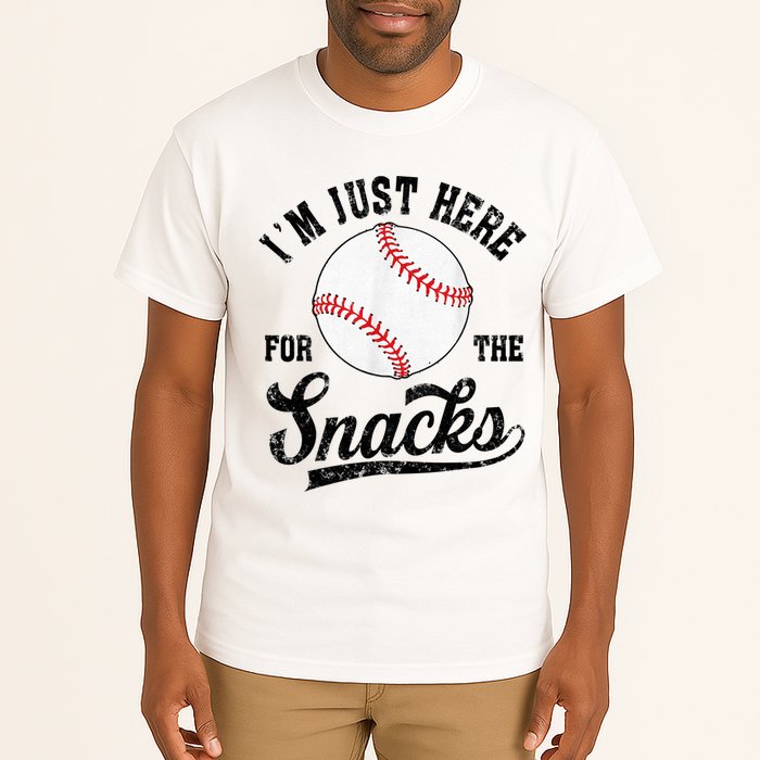 Funny Fantasy Baseball League I’m Just Here For The Snacks Tall T-Shirt