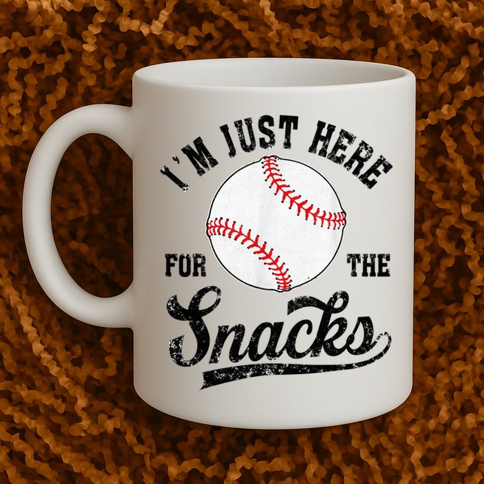 Funny Fantasy Baseball League I’m Just Here For The Snacks Mug