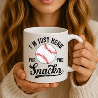 Funny Fantasy Baseball League I’m Just Here For The Snacks Mug