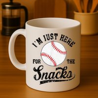 Funny Fantasy Baseball League I’m Just Here For The Snacks Mug