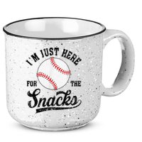 Funny Fantasy Baseball League I’m Just Here For The Snacks 15oz Campfire Ceramic Mug