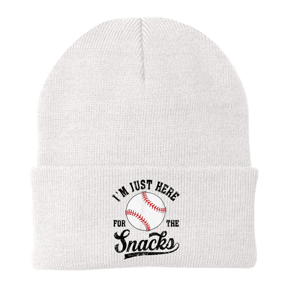 Funny Fantasy Baseball League I’m Just Here For The Snacks Beanie