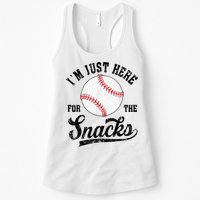 Funny Fantasy Baseball League I’m Just Here For The Snacks Womens Tank Top