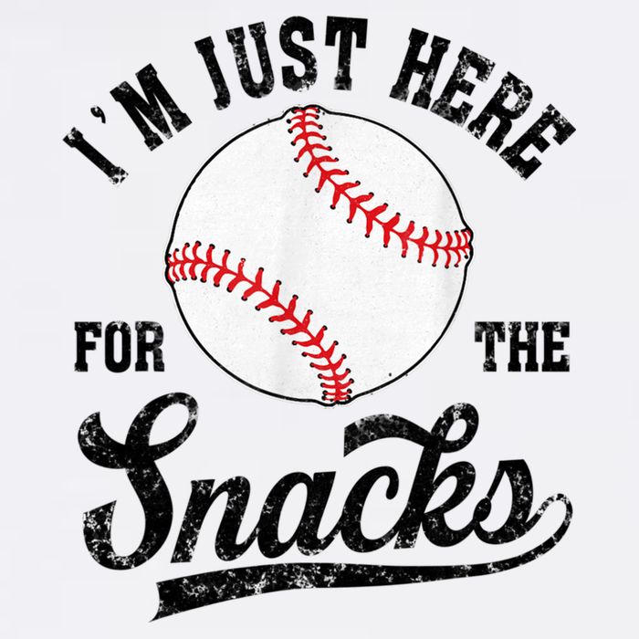 Funny Fantasy Baseball League I’m Just Here For The Snacks Baby Bodysuit