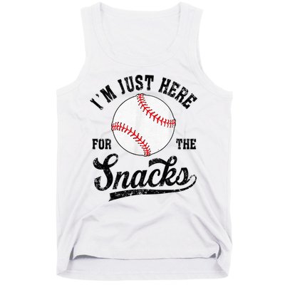 Funny Fantasy Baseball League I’m Just Here For The Snacks Tank Top