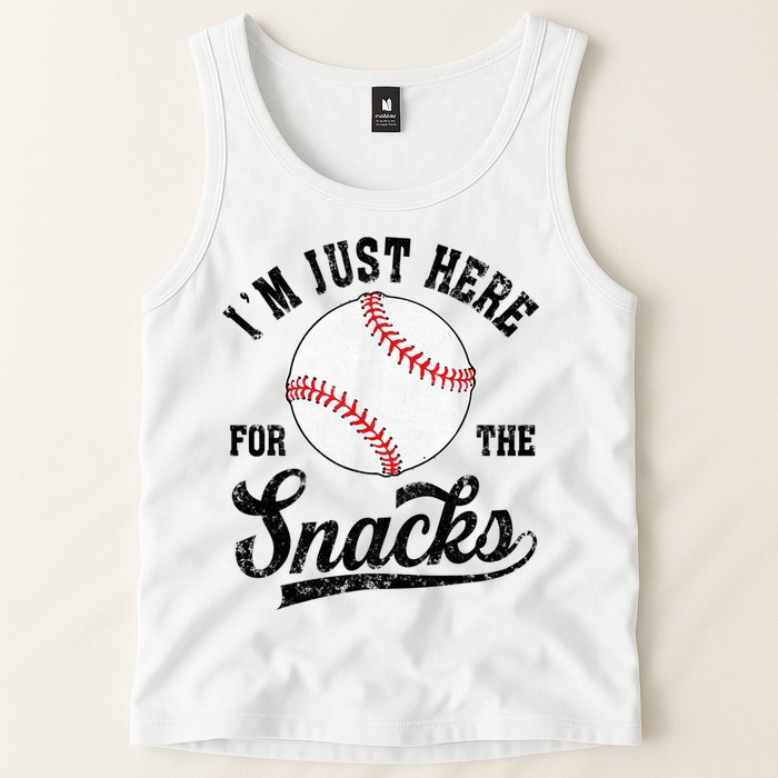 Funny Fantasy Baseball League I’m Just Here For The Snacks Tank Top