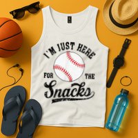 Funny Fantasy Baseball League I’m Just Here For The Snacks Tank Top