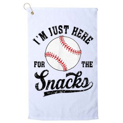 Funny Fantasy Baseball League I’m Just Here For The Snacks Golf Towel