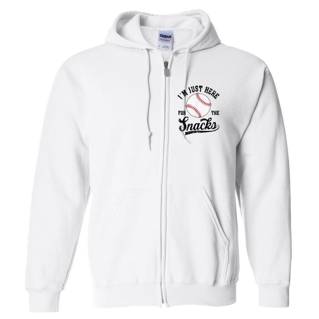Funny Fantasy Baseball League I’m Just Here For The Snacks Full Zip Hoodie