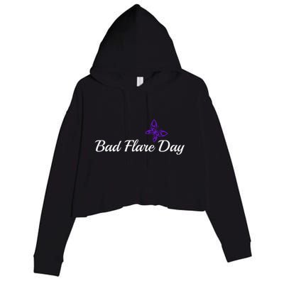 Fibromyalgia Funny Bad Flare Day Gift Crop Fleece Hoodie