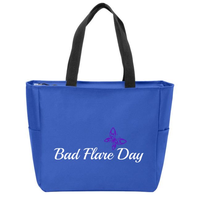 Fibromyalgia Funny Bad Flare Day Gift Zip Tote Bag