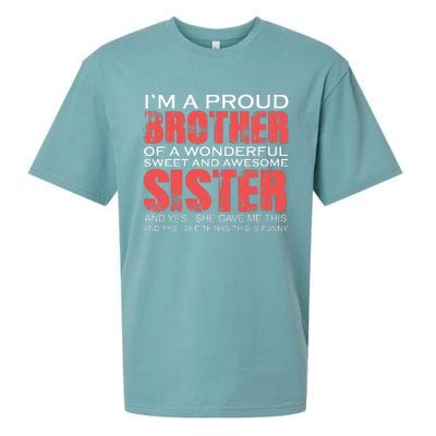 Funny for Brother of the Great Sister Birthday Clothing  Sueded Cloud Jersey T-Shirt