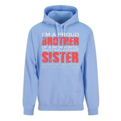 Funny for Brother of the Great Sister Birthday Clothing  Unisex Surf Hoodie