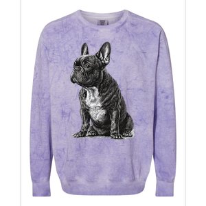 Funny French Bulldog Frenchie Black And White Colorblast Crewneck Sweatshirt