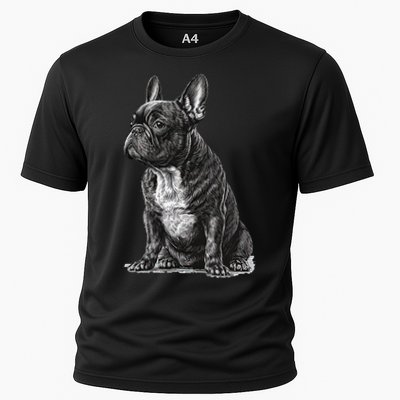 Funny French Bulldog Frenchie Black And White Performance Shirt