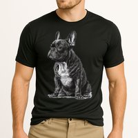 Funny French Bulldog Frenchie Black And White Cooling Performance Crew T-Shirt